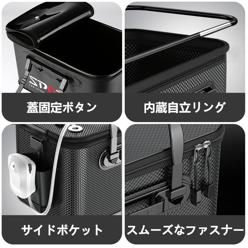 GaUmiME 55cm Fischereieimer, Angelzubehör, Faltbarer EVA-Eimer, Robust, Wasserdicht, Wassereimerscheide, Großes Fassungsvermögen (55 cm)