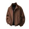 Autumn and winter new hooded jacket simple fashion trend versatile work casual men's green thin coat