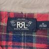 RRL Khaki Checkered Hickory Quilted Work Shirt Tops M khakiUsed