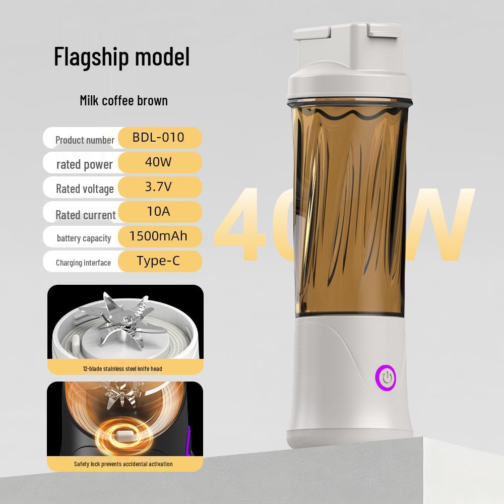 Portable Wireless Automatic Juicer - Ice-Crushing & Rechargeable for Fruits & Vegetables
