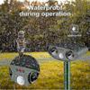 Solar Powered Ultrasonic Cat & Rodent Repellent Device with Motion Sensor for Outdoor Use