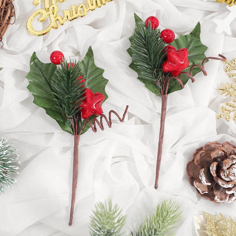 

1/3 шт. Искусственные Рождественские Красные Ягоды Шишки Цветы Для Зимнего Домашнего Декора Подарки на Новый Год Украшение Рождественской Елки 1Pcs