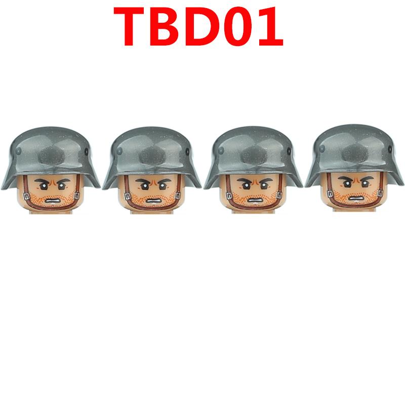 WW2 Military German Soldiers Figures Building Blocks Army Infantry Warrior Gunner Armour Cannon Weapons Bricks Toys For Kids