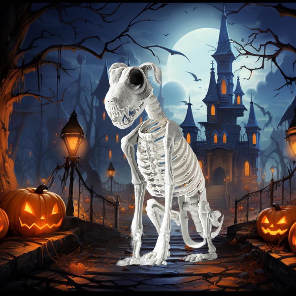 Halloween Skeleton Dog Spooky Skeleton Halloween Dog Skeleton Realistic Canine Bones Spooky Scary Ornament dog Models