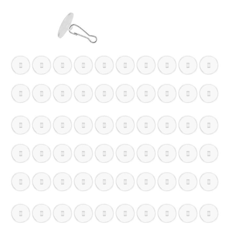 652F 60Pieces Adhesive Ceiling Hooks Hangers for Easily Hanging No Tools Required for Seasonal and Daily Use