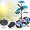 3 Head Lawn Light Hydrangea Landscape Lamp House Decoration LED Solar Lamp  Holiday