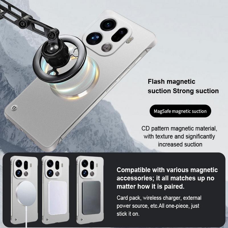 Slim Bezels Magsafe Magnetic Phone Case for OPPO Find X9 Pro x9 X8 Ultra X8s +X8 Pro X7 Reno 14 Pro 13 12 Camera Protect Cover