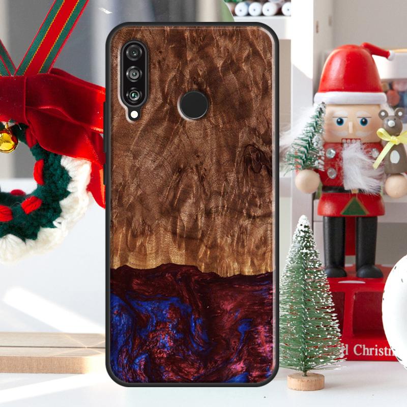 Hybrid Wood Resin For Huawei Nova 12i 11i 8i 12s Y73 Y72 Y61 Y91 Y90 Y70 Y60 9 10 SE P60 Pro P30 P40 Lite Case
