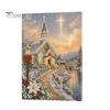 Sparkling Gemstone Kits Christmas Church Faux Pearl Art Kit, Painting DIY 15.75 Round Crafting x 11.81 Inch Beginners Craft for Adults, Relaxing Home
