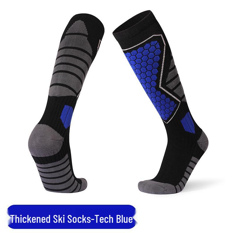 Unisex Thermal Ski Socks: Thick, Warm, Terry-Fabric, Long Fit for Cold-Weather Sports