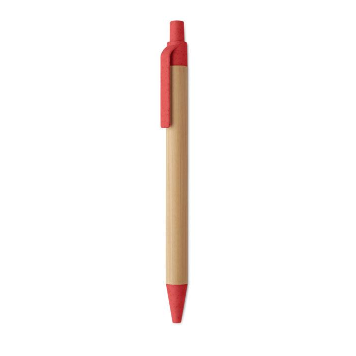 MidOcean Itea Colour Push Button Bamboo & Wheat Straw Ballpoint Pen