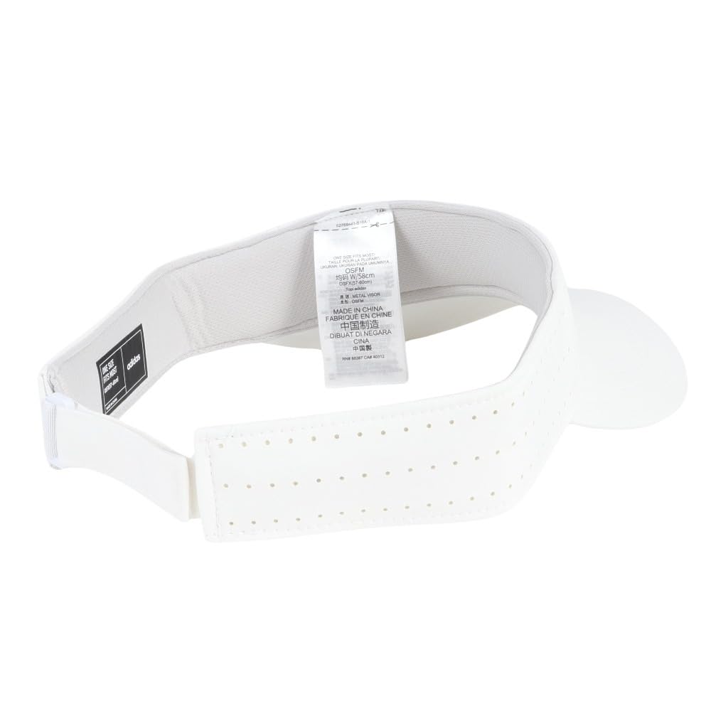 Adidas Golf White Metal Logo Golf Visor Men's