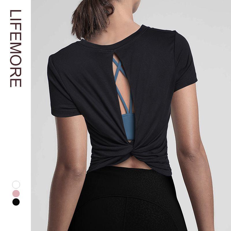 

Beauty Back Niche Style Blouse Short-Sleeved Sports T-shirt Women s Yoga Black M