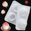 3D Fruit Shape Peach Silicone Mold Silicone Material Flexible Fruit Shape Mold Reusable Non-Stick Surface Baking Tools