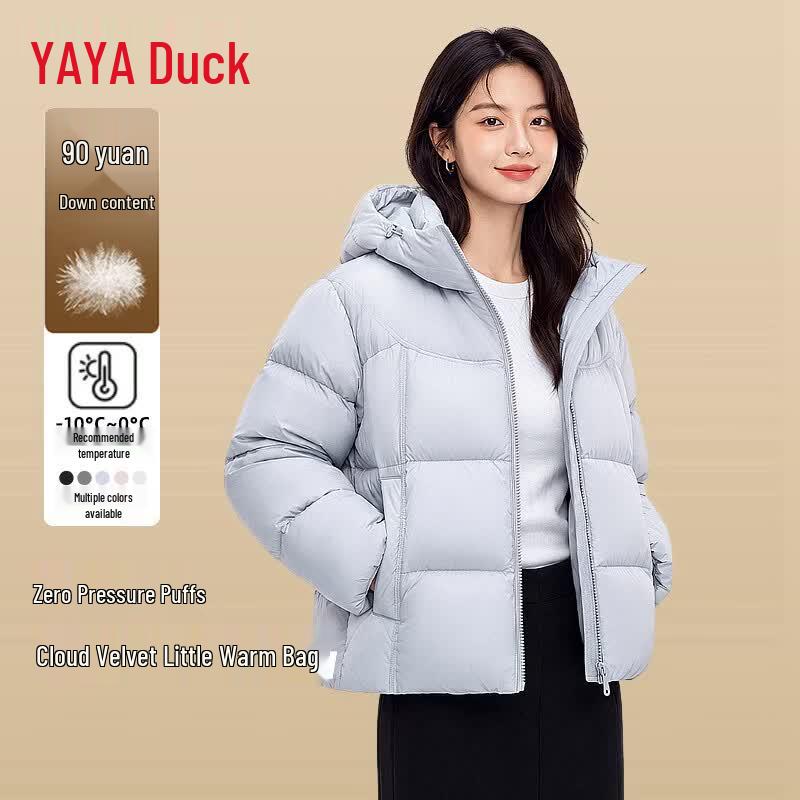 YAYA Women s Hooded Puffer Down Jacket L