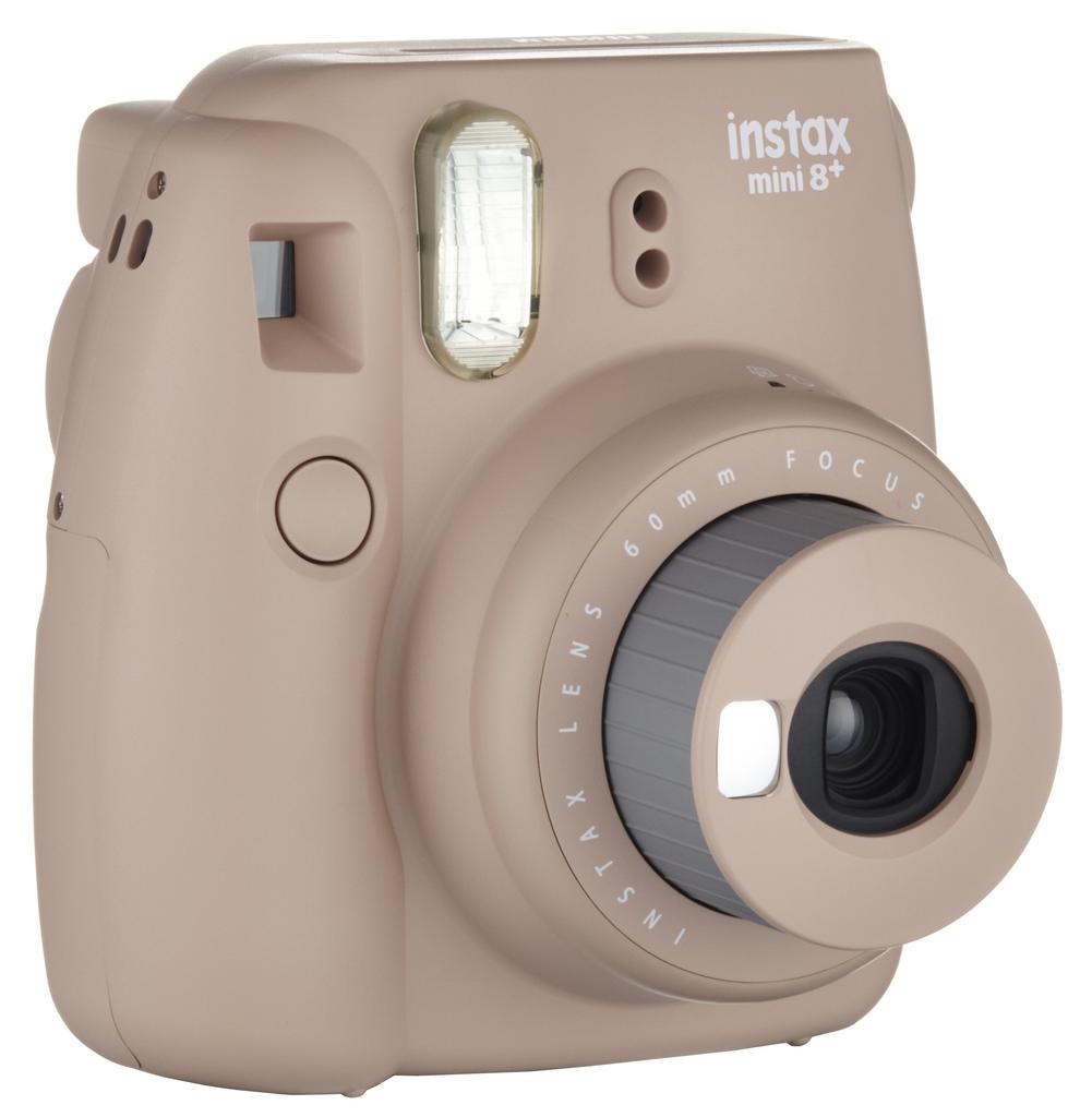 Fujifilm Instantní fotoaparát instax mini8 plus s objektivem pro přiblížení a originálním popruhem na ruku Cocoa INS MINI 8P COCOA