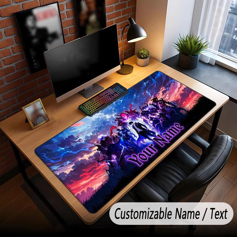 Custom Name Extended Mouse Pad,Solo Leveling Gaming Desk Mat For Home Office Desktop Decor