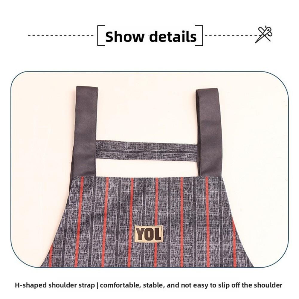 New Waterproof Apron Stain-Resistant Oil-Proof Kitchen Smock Sleeveless Simple Hotel Restaurant Chef Barbecue Apron