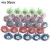 10pc 1Inch Radial Bristle Disc Kit Abrasive Brush 1/8" 3mm Shank two layer Detail Polishing Wheel for Rotary Tool Accessories