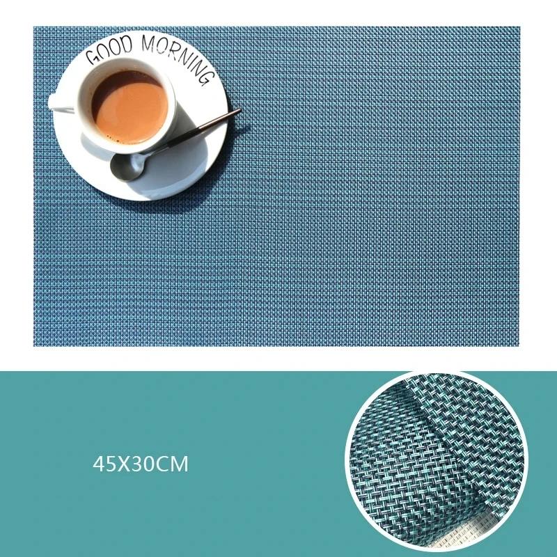 PVC Placemat Washable Dining Table Mats for Dining Table Cafe Anti-slip Hot Placemats Bowl Insulation Pad Cup Mat Table Coasters