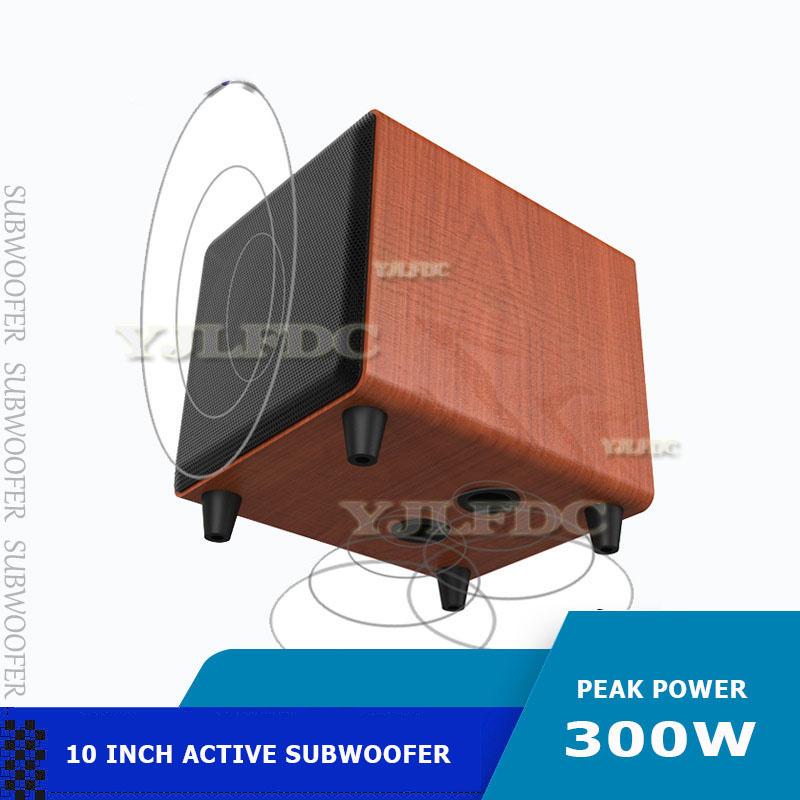 300W High-power Subwoofer 10 Inch Active Subwoofer Home Theater Portable Computer Speaker Digital Transmission Speaker TV