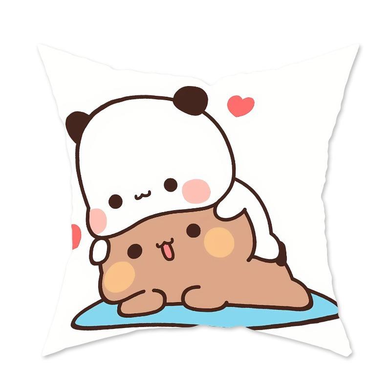 Cute Cartoon Pillow Decorative Sofa Living Room Cushion Bedroom Cartoon Pattern Pillow Back Pillow Lumbar Pillow Case