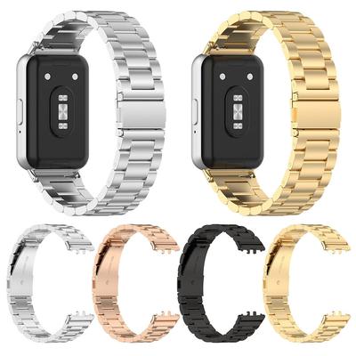 Edelstahlarmband Schnellverschluss Ersatz-Uhrenarmband Armbänder Armbandriemen für Samsung Galaxy Fit 3 SM-R390 Armband