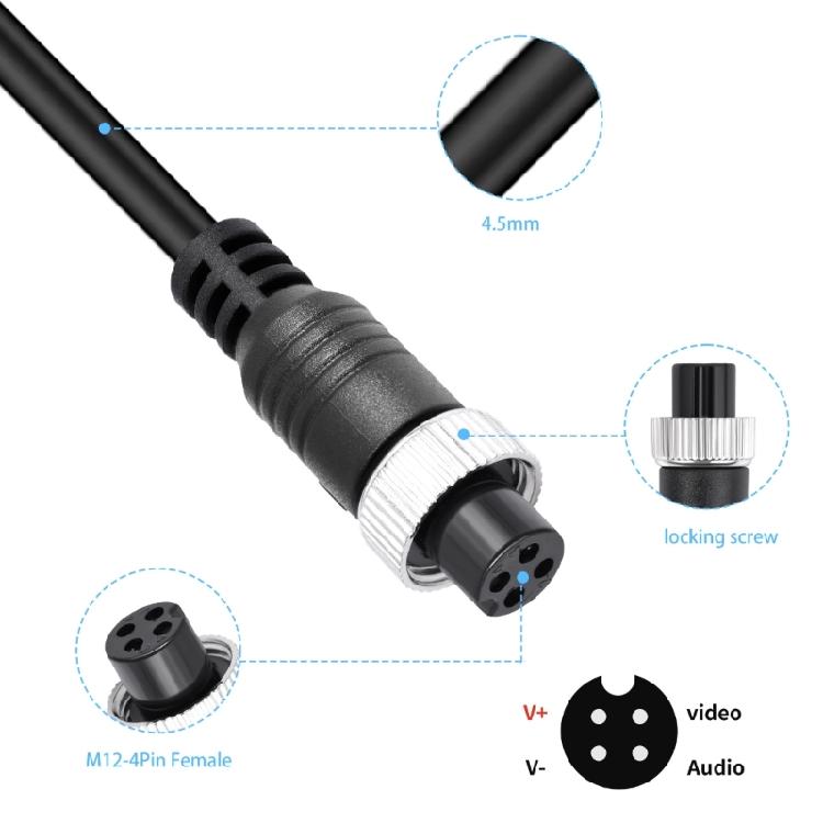 4Pin Male To Female Aviation Plugs Wire Car Truck Reversing Camera Security DVR Video Connection Cable
