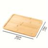 1 Pc Wooden Tray Simple Square Large Bread Tray, Thickened Restaurant Tea House Tray Cafe Drink Tray for Home Kitchen