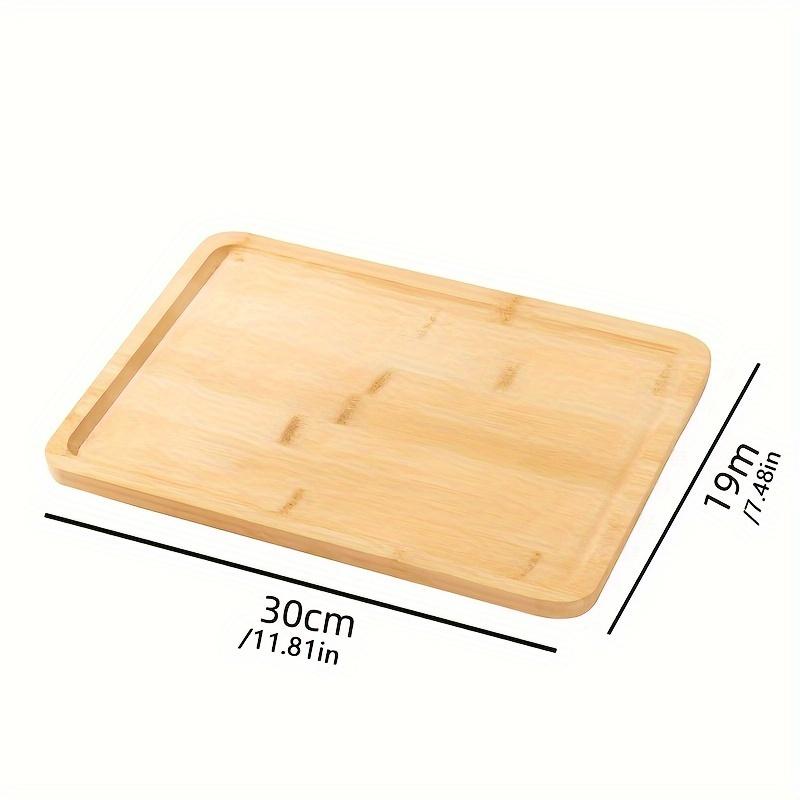 1 Pc Wooden Tray Simple Square Large Bread Tray, Thickened Restaurant Tea House Tray Cafe Drink Tray for Home Kitchen