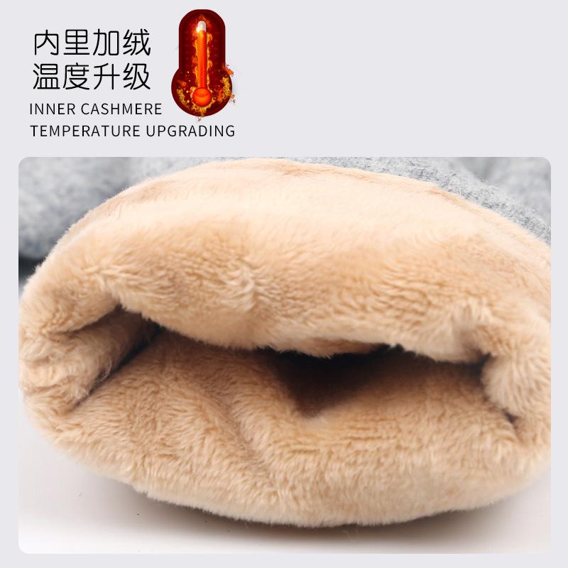 Women Winter Wool Warm Gloves Add Cashmere Thicken Bow Pearl Decoration Touch Screen Female Gloves Elegant Plush Gloves