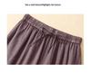 Women's Casual Wide-Leg Elastic Waist Pants - Cotton Linen Double Layer 