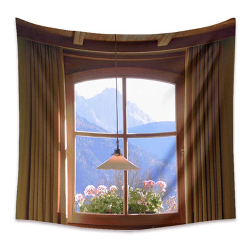 Tapestry Living Room Background Mural Beach Mat Home Decoration Simple and Fresh Character Wall Hanging