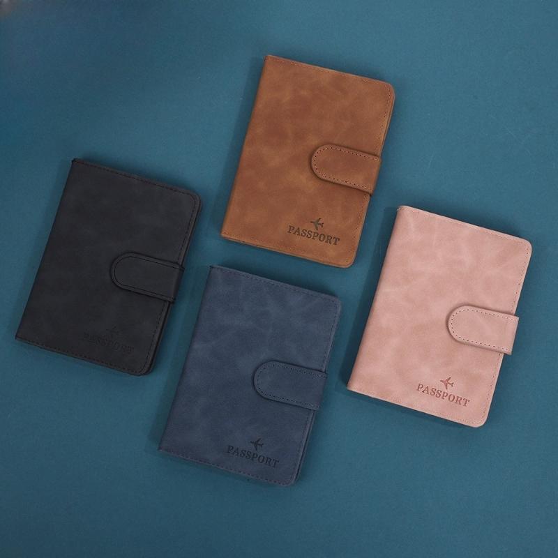 Passport Holder Cover Wallet RFID Blocking Leather Card Case Travel Accessories for Women Men