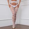 Women Sexy Open Crotch Lace Transparent Suspender Non Slip Fishnet Full Body Stocking