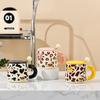 Animal Pattern Mug with Spoon Cartoon Cute Ceramic Cup Set Small Gift Drinking Cup Girls High Temperature Resistance Cup