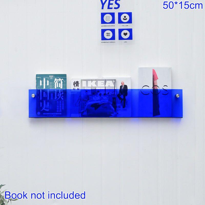 Przezroczysty Akrylowy Dekor Ścienny Stojak na Czasopisma Książeczki dla Dzieci Gazety Płyty Półka Montowana na Ścianę