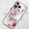 Pink White Flower Pattern Lanyard Case For iPhone 17 Pro Max Soft Silicone Cover For iPhone 16 Pro Max Funda iPhone 15 14 13 12 11 16E Air