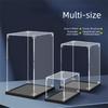 Transparent Acrylic Acrylic Display Case Stackable Design Wooden Bottom Dustproof Cover No-glue Assembly Display Box