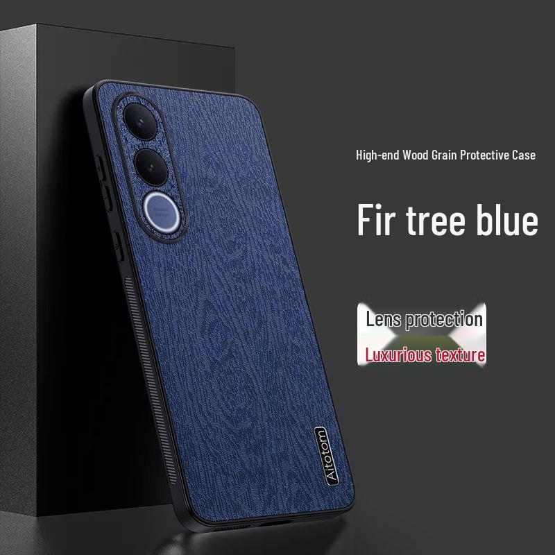 

Vivo V70 FE Wood Grain Anti-Slip Protective Case with Full Coverage & Vegan Leather - 5G Ready V70