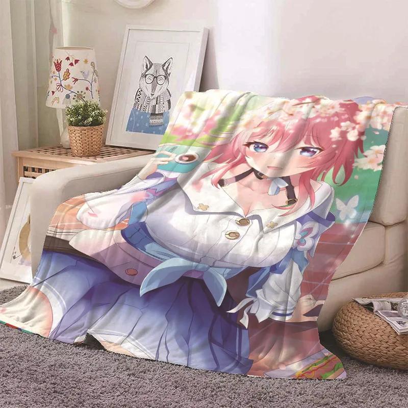 Anime Honkai Star Rail Kafka Flannel Blanket Cute Cartoon Printed Warm Soft Throw Blankets for Home Bedding Decor 100cm x 150cm