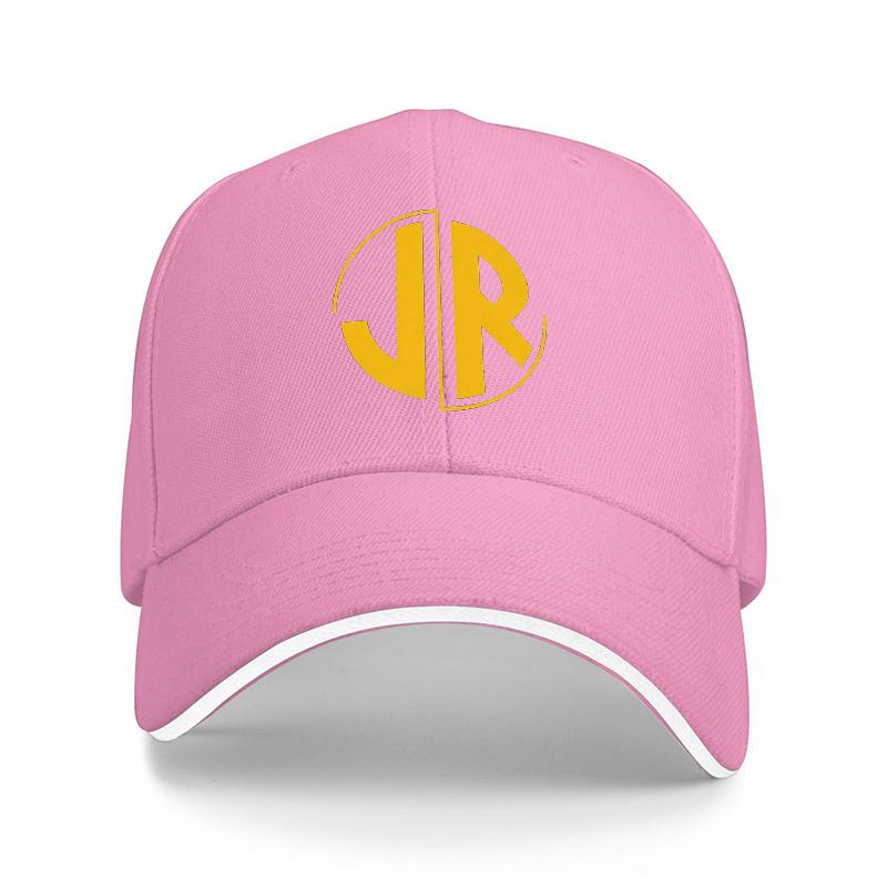 JR LOGO BLACK BASEBALL CAP WITH GOLD EMBROIDERY CLASSIC FIT FOR Unisex AND Women SPORTY STYLE DAILY WEAR OUTDOOR ACTIVITIES