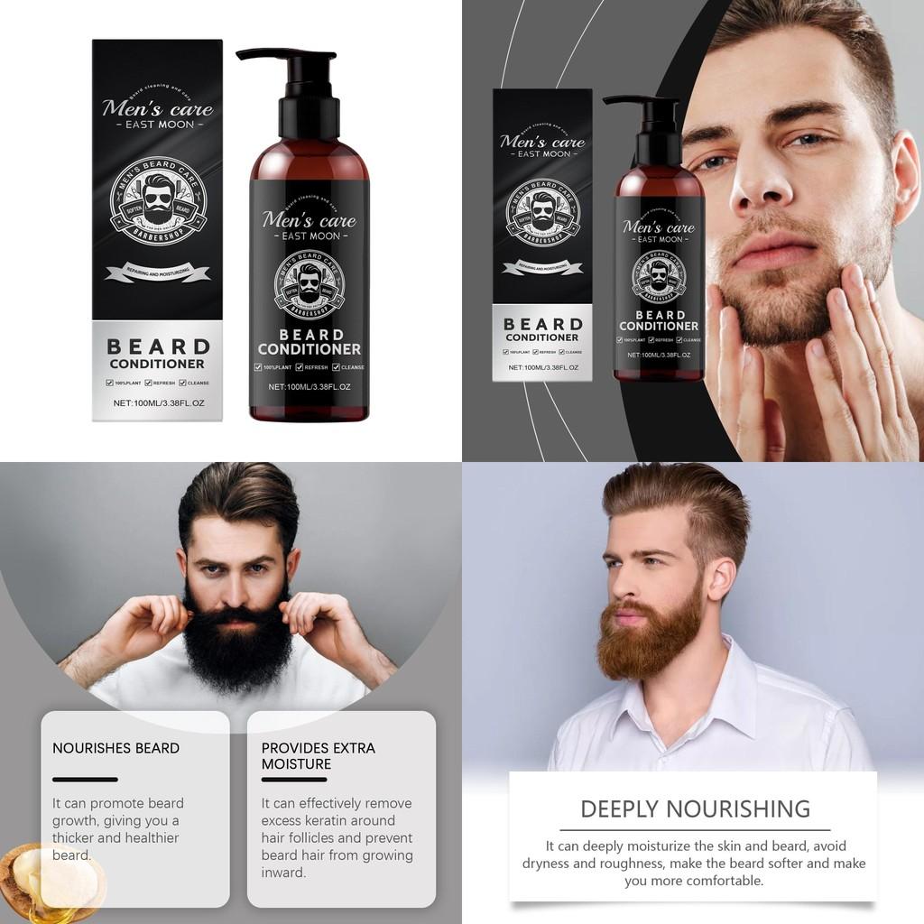 East Moon Pflegender Bartconditioner Für Männer Feuchtigkeitsspendend Hydrierend Reparierend Gegen Frizz Starke Bartpflege 100ml