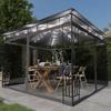 VidaXL Pavillon mit Moskitonetz & LED-Lichterkette 3x3x2,73m Anthrazit