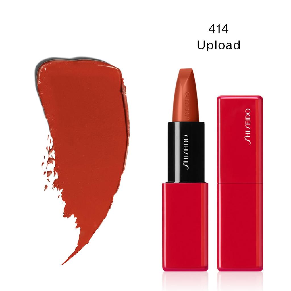 SHISEIDO Makeup Techno Satin Gel Lipstick 414 Upload Lipstick Lip Gloss Stick Type Highly Colored Moisturizing Shiseido 3.3g & &