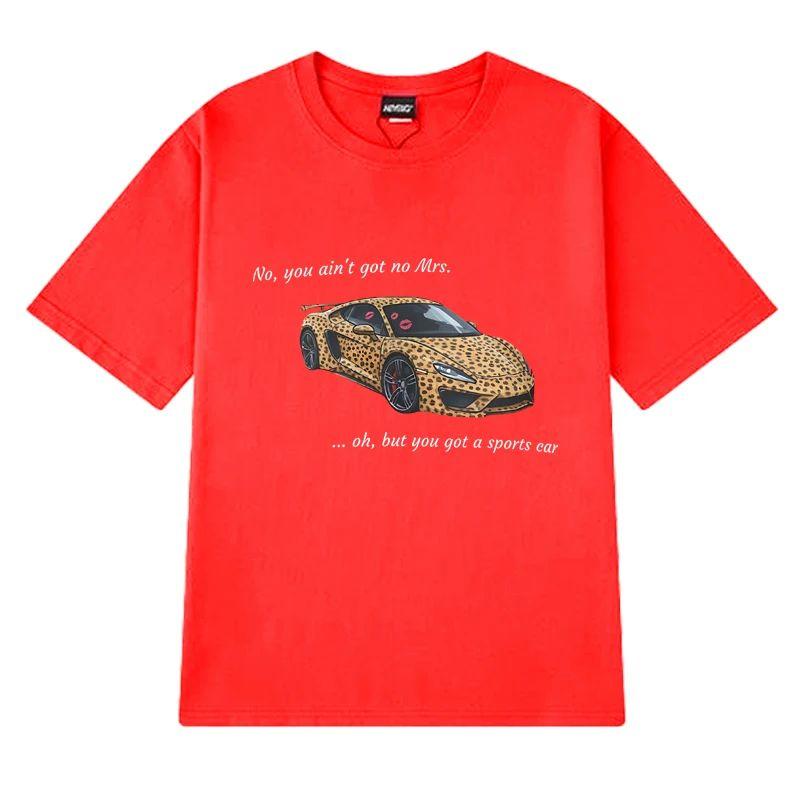 2025 Summer Fashion Tate McRae Sports Car Lyrics Graphic T Shirts Unisex Oversized Short Sleeve T-shirt  Cotton Round Neck Tops