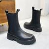 Direct Supply Martin Boots Autumn Breathable Men'S Medium And High-Top Leather Shoes Tooling Boots Korean Version British Style Short Boots 9612-T