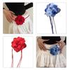 Women Braided Waist Belt Bohemian Style Waist Rope with Flower Decors Decorative Teens Girl Dress Shirt Waist Belt