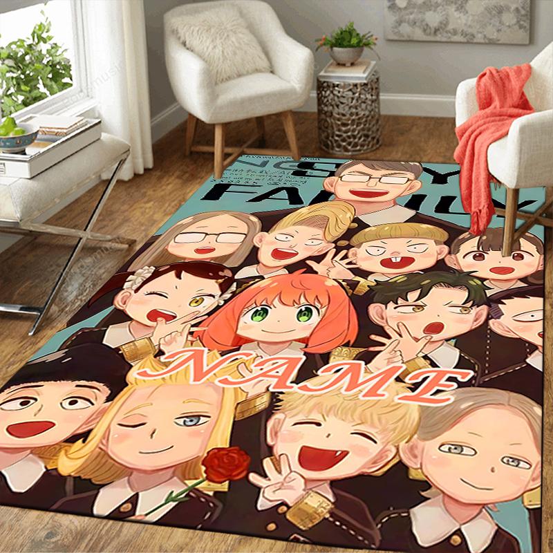 Custom 1Pc Pink Hair Anime Girl Rug Office Carpet Indoor Outdoor Entrance Doormat Nonslip Soft And Comfortable Living Room D2915266