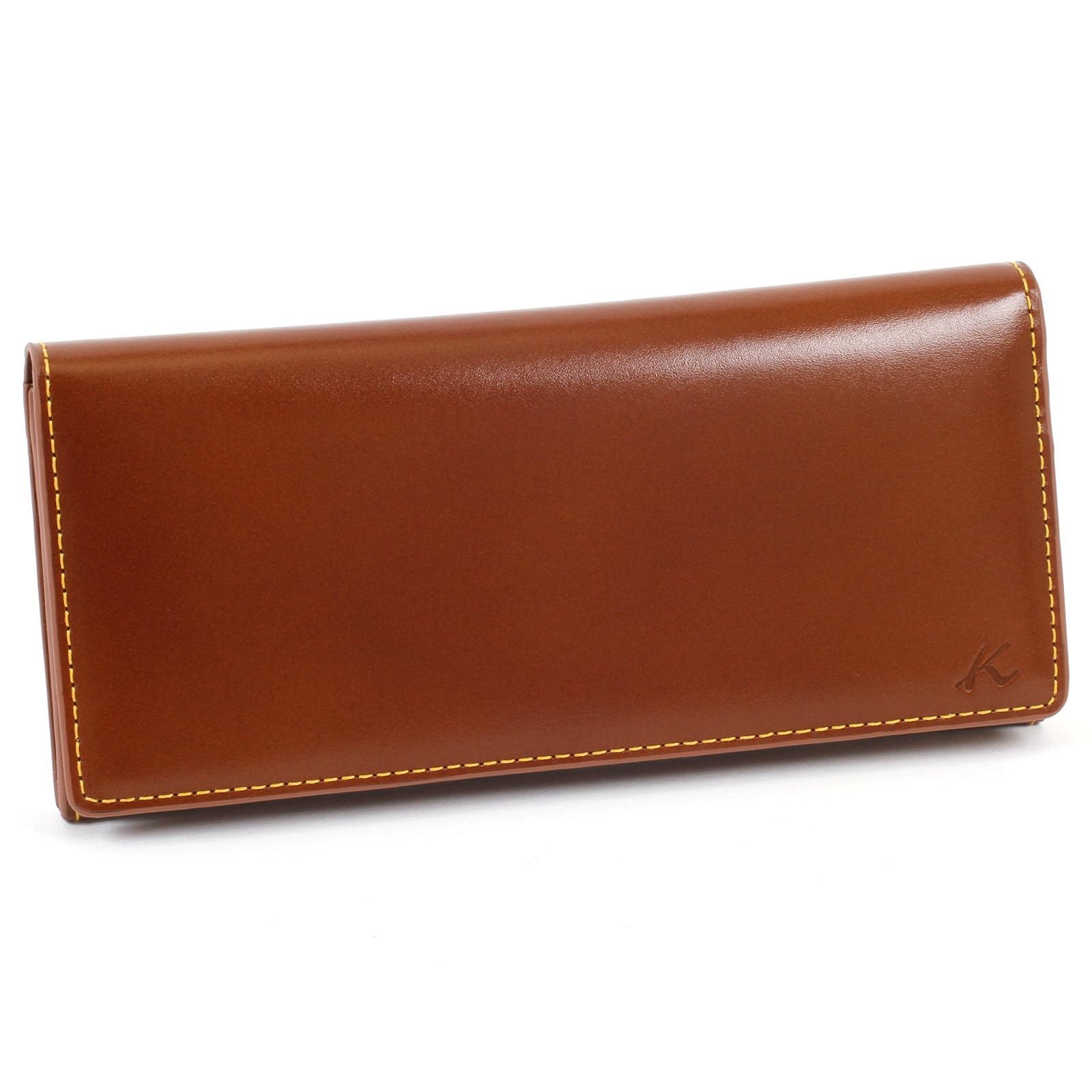 

Tanned Leather Long Wallet ZH0479 Stitch 60401 [Kitamura] Brown/Yellow [Brown]